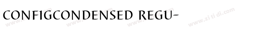 configcondensed regu字体转换